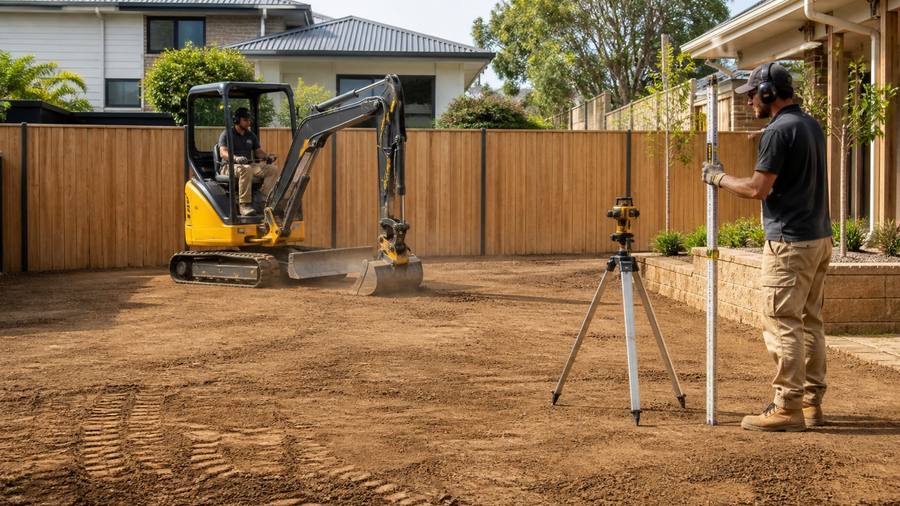 Ground levelling and site preparation